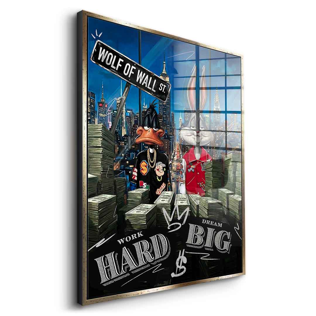 DOTCOMCANVAS® Me & My Bro Acrylglasbild – Seitenansicht silberner Rahmen