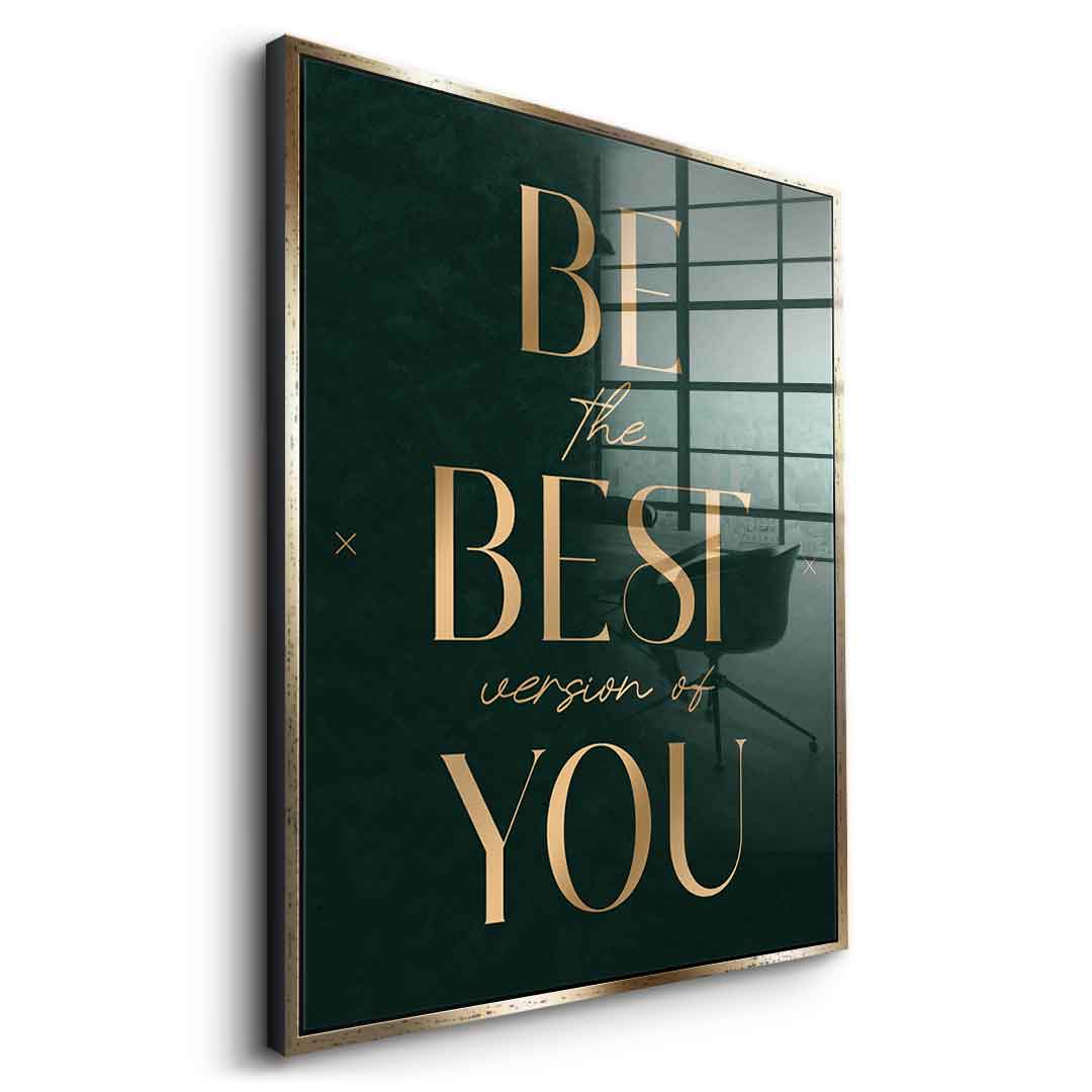 Be the Best Acrylglasbild Profil – Motivation Typografie
