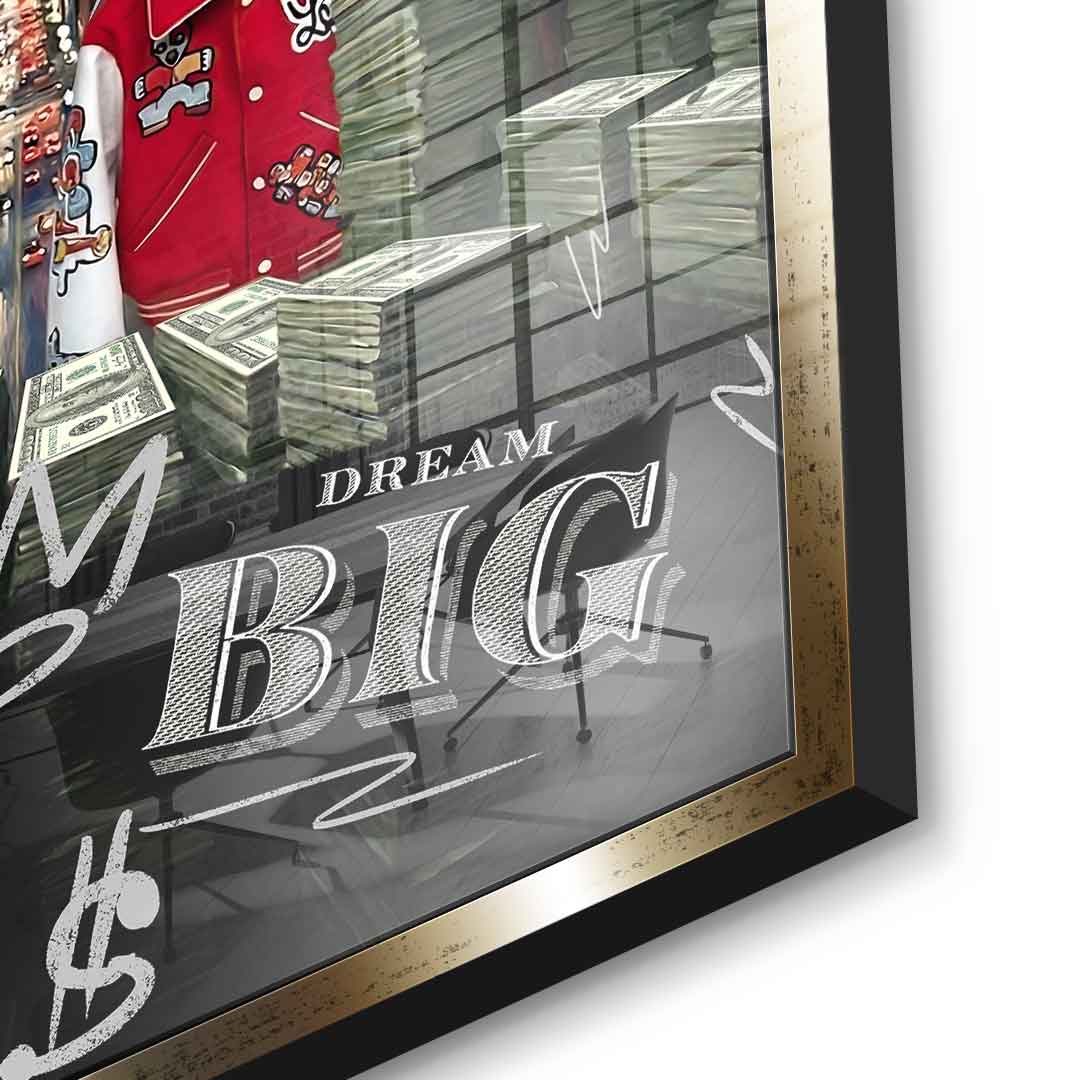 DOTCOMCANVAS® Me & My Bro Acrylglasbild – Detailansicht goldener Rahmen