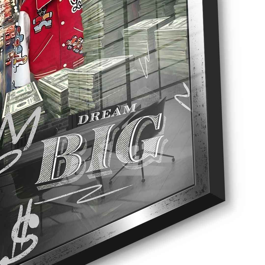 DOTCOMCANVAS® Me & My Bro Acrylglasbild – Detailansicht silberner Rahmen
