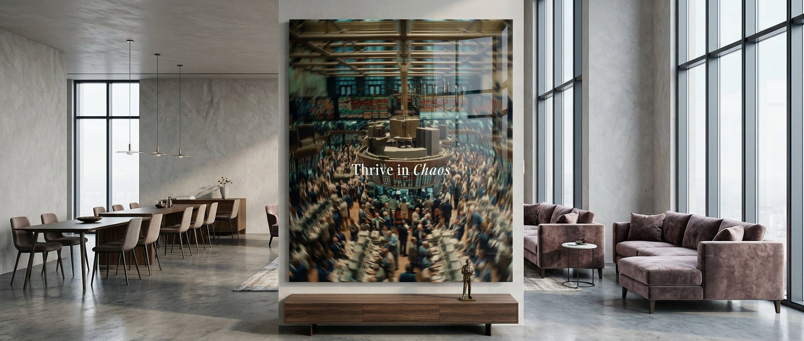 Thrive in Chaos Acrylglas DOTCOMCANVAS Banner Trading Motivation