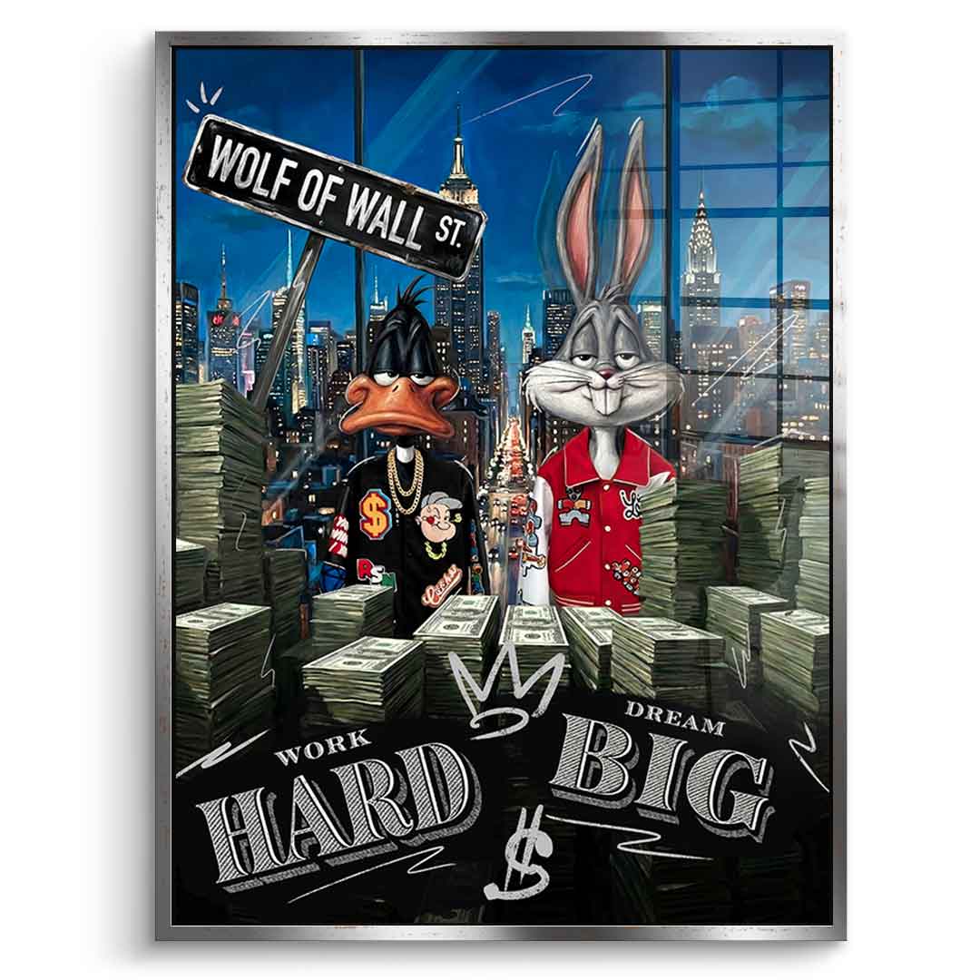 DOTCOMCANVAS® Me & My Bro Acrylglasbild – Vorderansicht schwarzer Rahmen