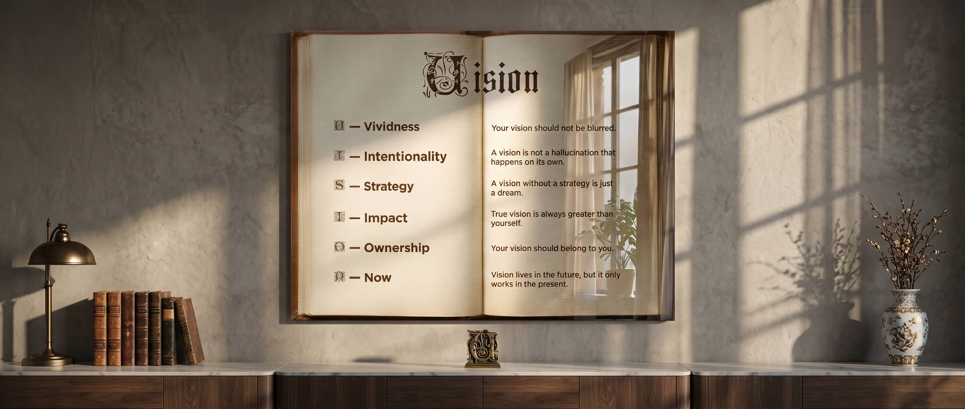 Vision Book Acrylglasbild Banner