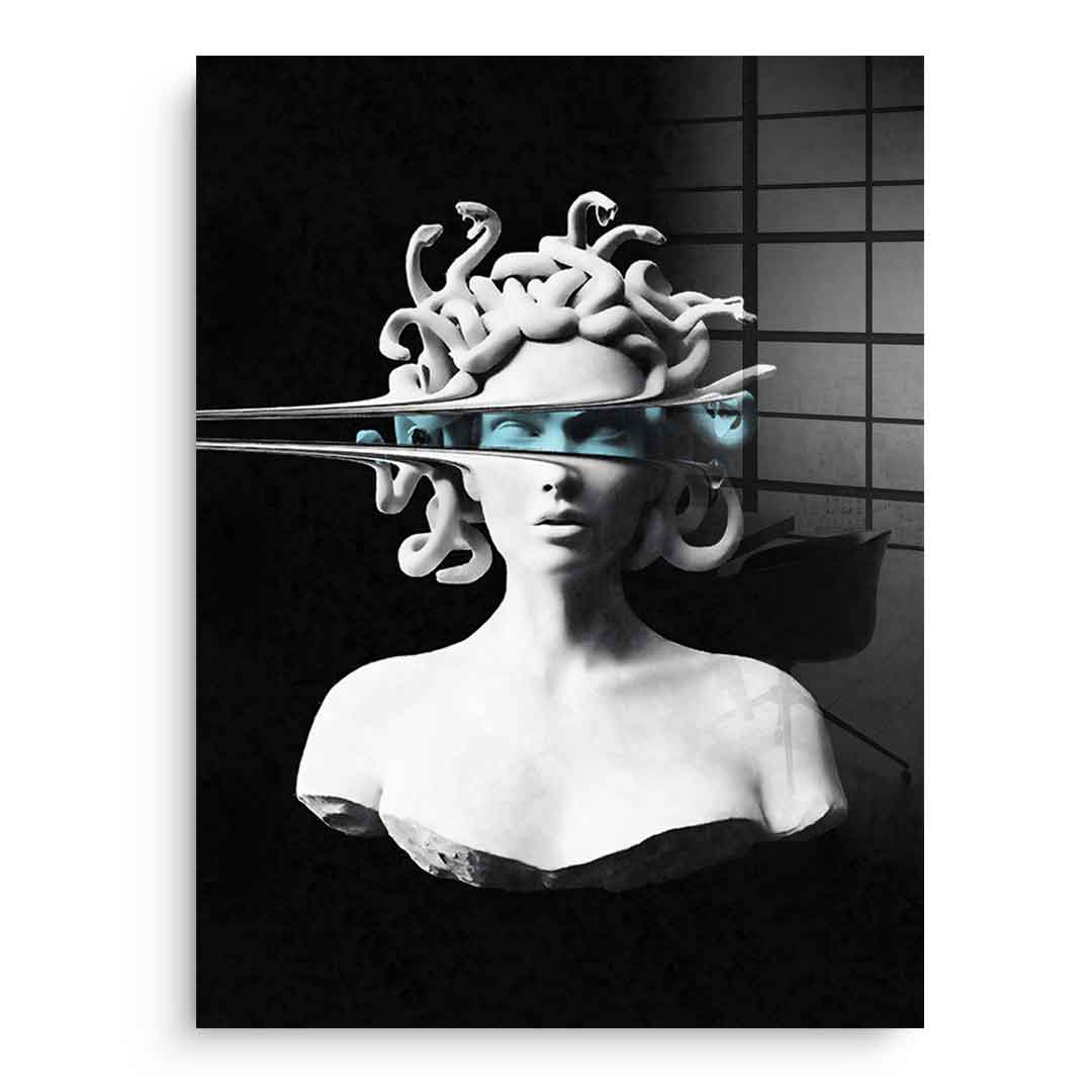 DOTCOMCANVAS® Portrait of Medusa Acrylglasbild – Vorderansicht ohne Rahmen
