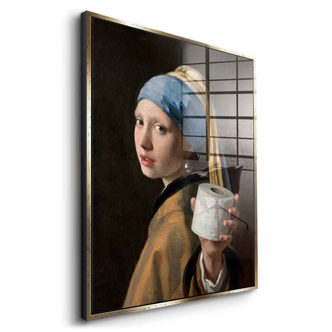 DOTCOMCANVAS Classic Painting for Toilett Acrylglas Seite Silber Rahmen