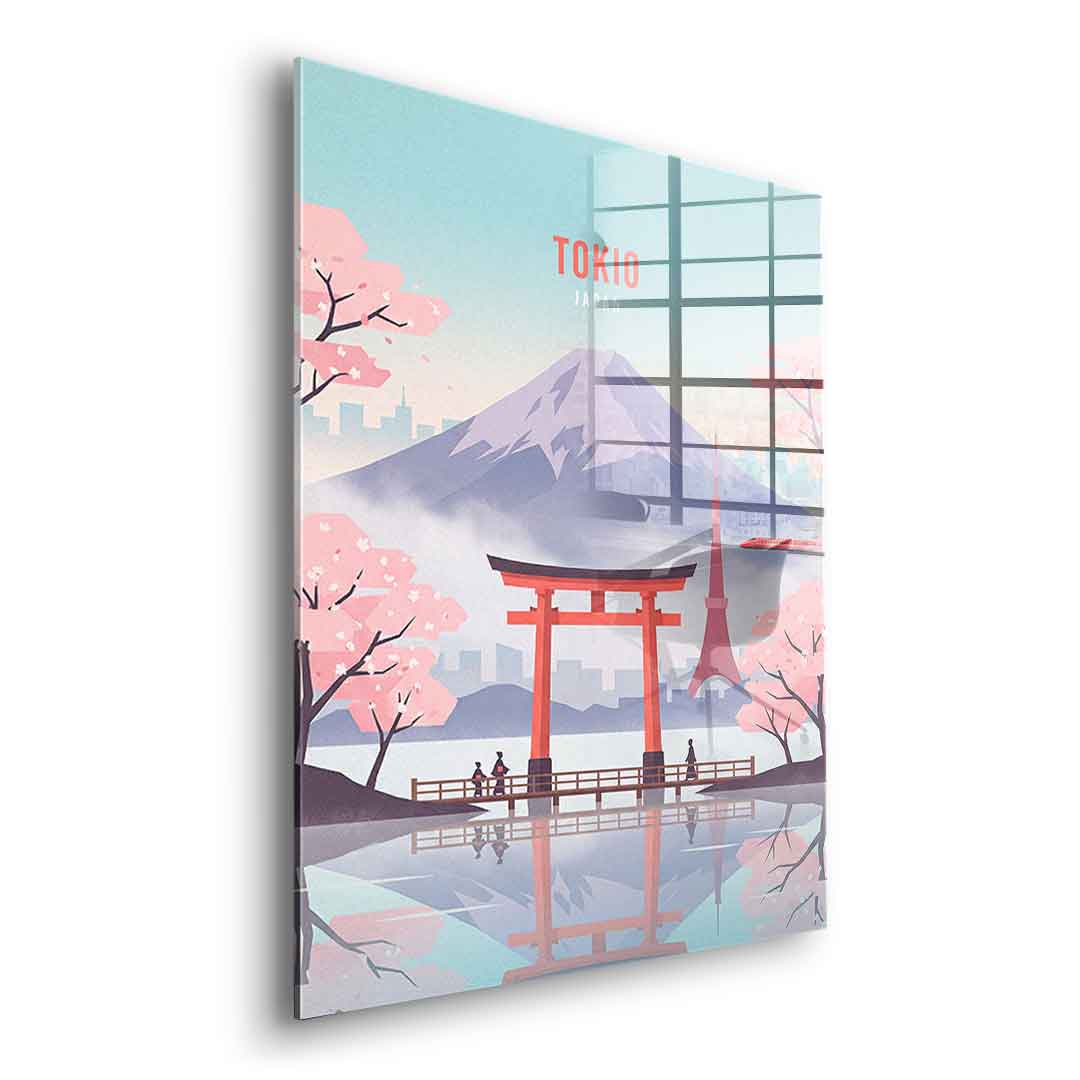 DOTCOMCANVAS Tokyo Acrylglasbild Seitenansicht ohne Rahmen