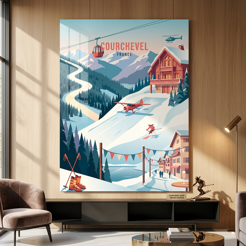 Courchevel Acrylglasbild Raum
