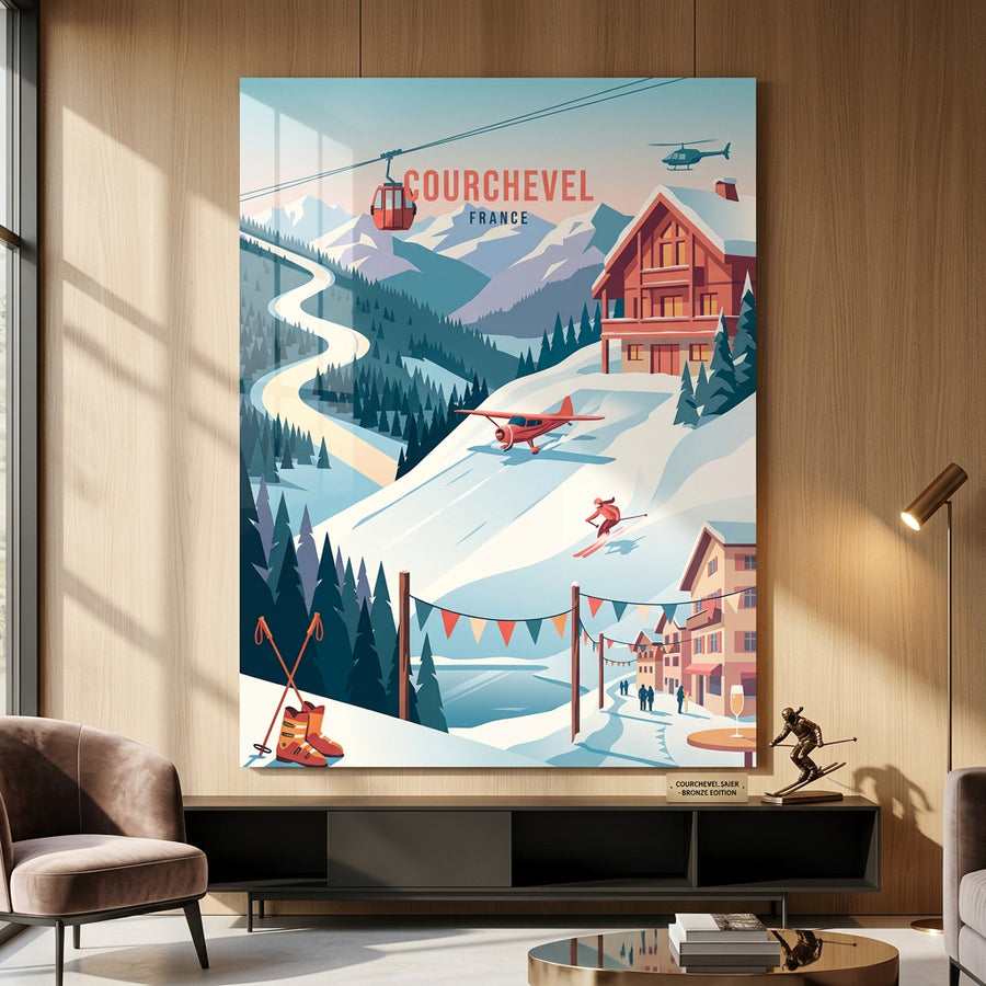 Courchevel Acrylglasbild Raum