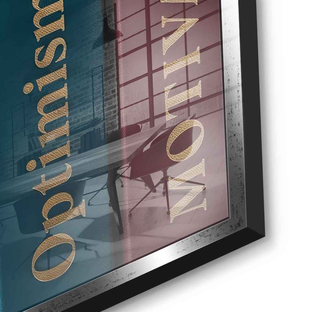 DOTCOMCANVAS Motivational Books Acrylglasbild Detail Silber
