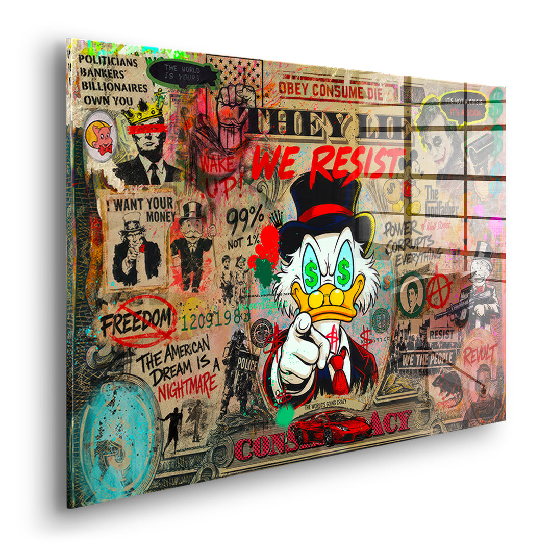 DOTCOMCANVAS WAKE UP! Acrylglasbild Seitenansicht ohne Rahmen