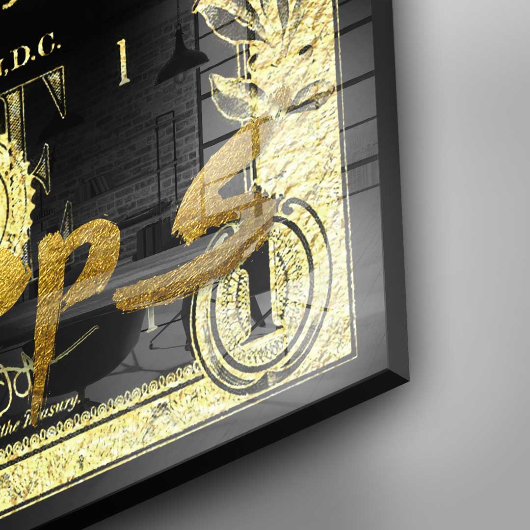 MONEY NEVER SLEEPS - Acrylglas