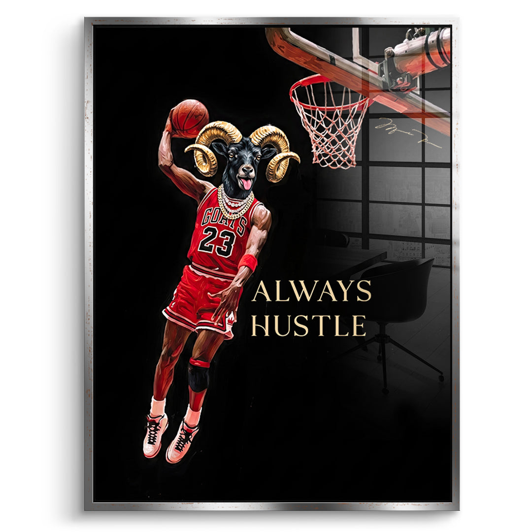 DOTCOMCANVAS GOAT Dunk Acrylglasbild Vorderansicht Silber