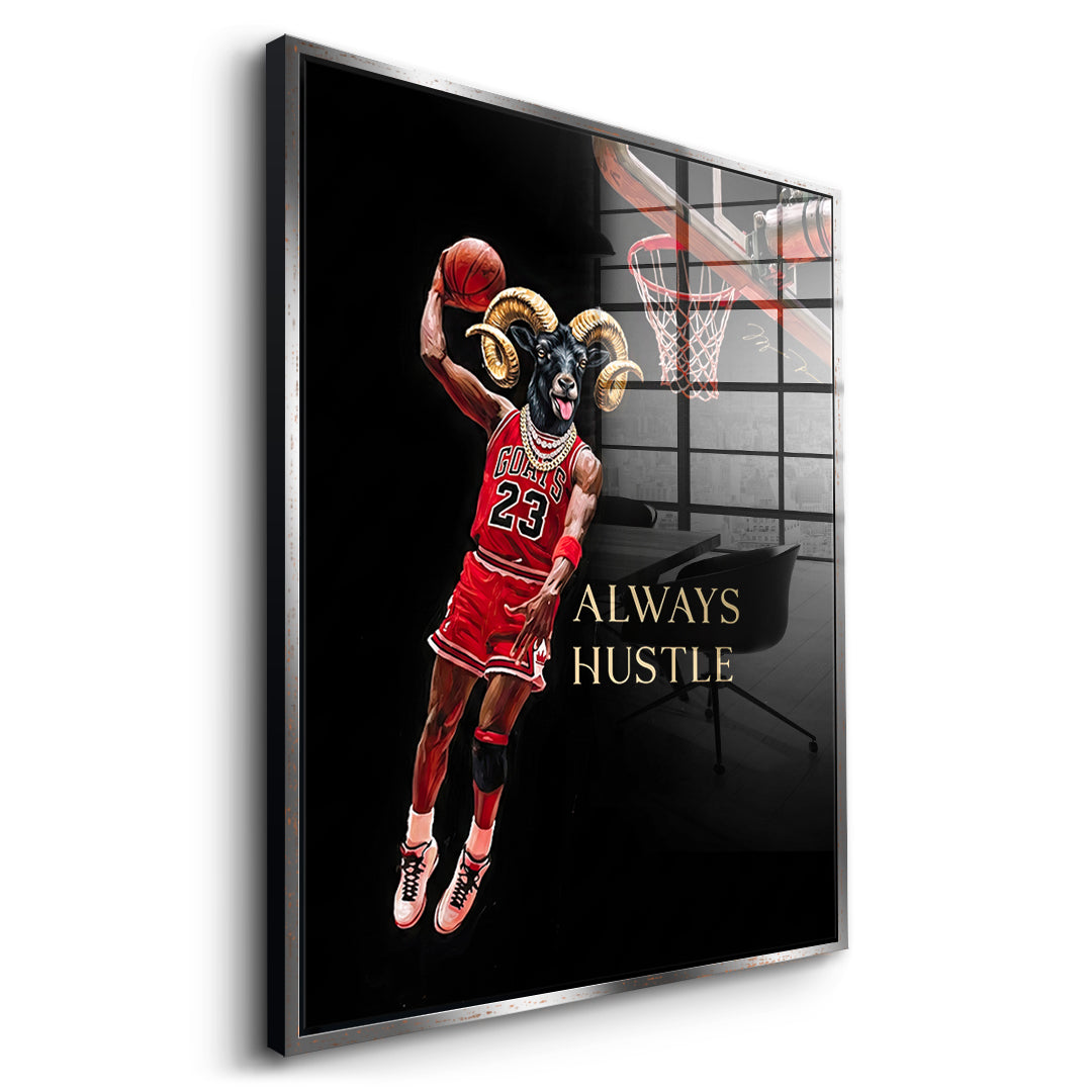 DOTCOMCANVAS GOAT Dunk Acrylglasbild Seitenansicht Silber