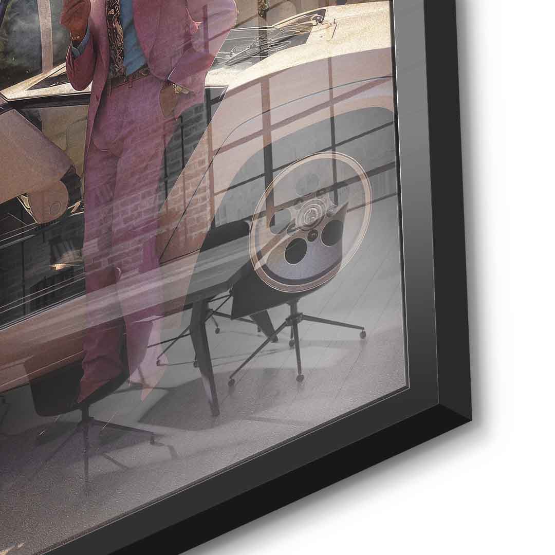 DOTCOMCANVAS Rise. Hustle. Conquer. Acrylglasbild Schwarzer Rahmen Detailansicht