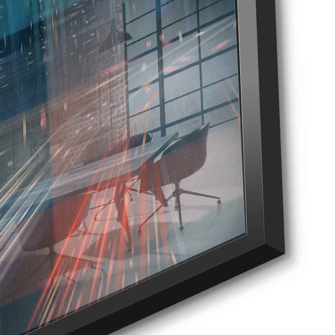 Night City with Speed - Acrylglasbild Detail