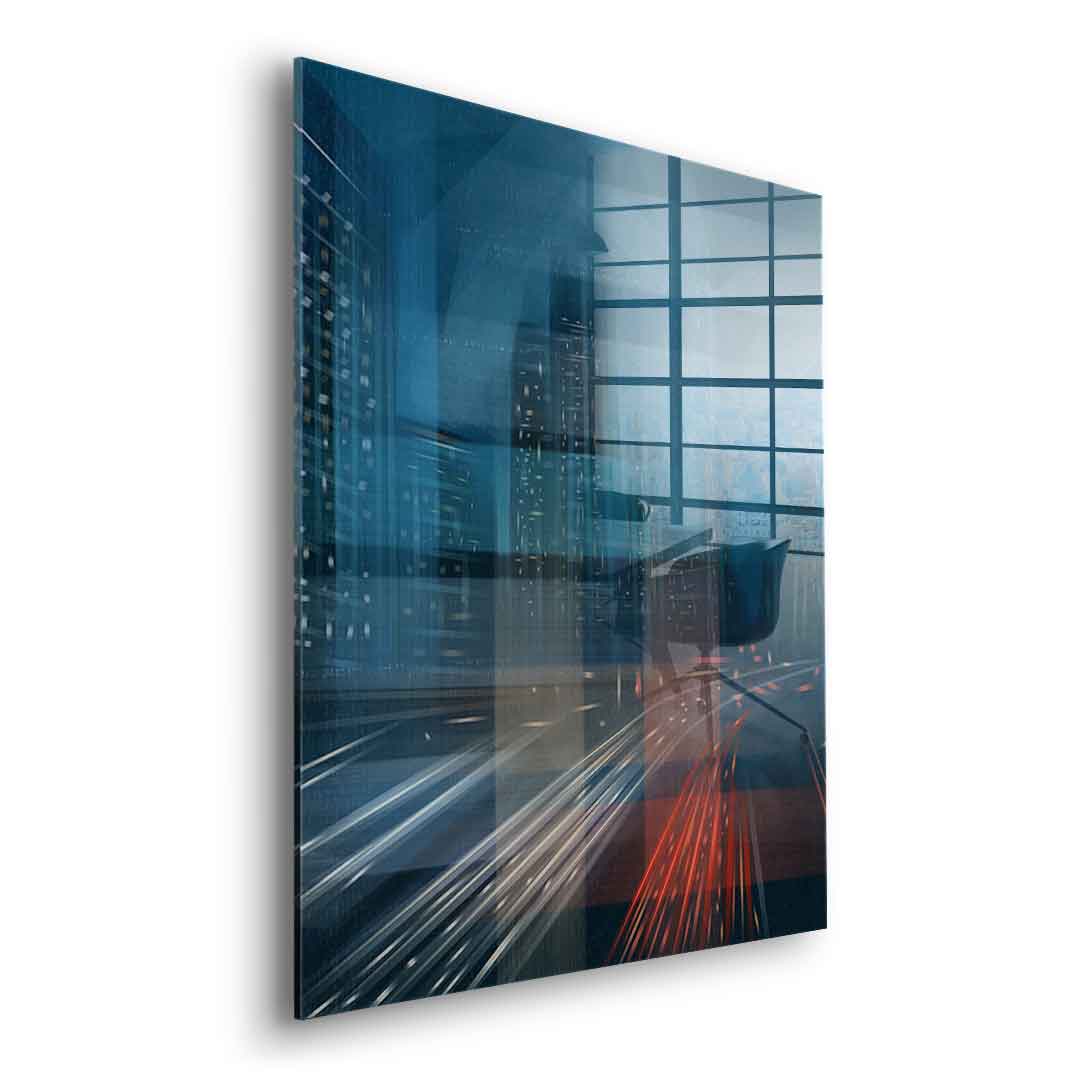 Night City with Speed - Acrylglasbild Seite
