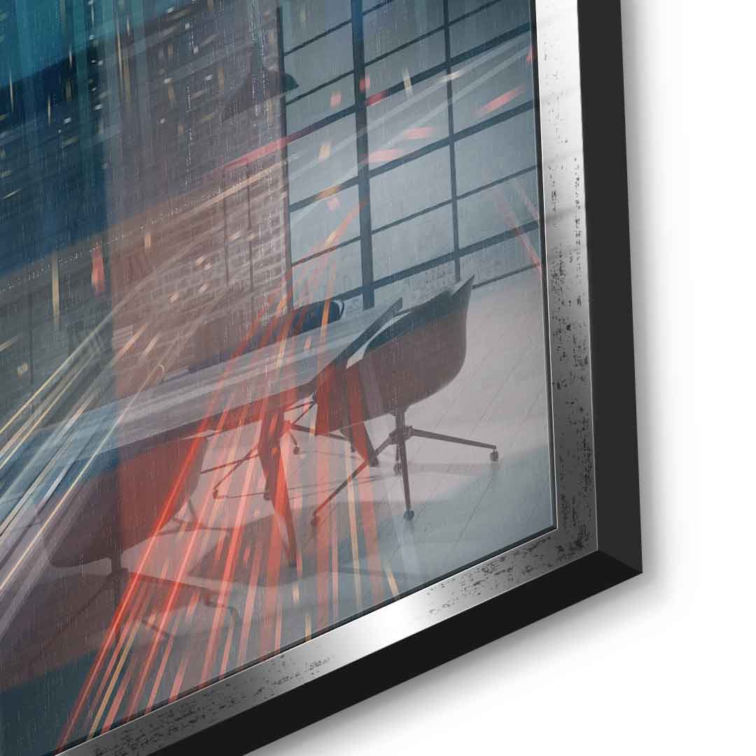 Night City with Speed - Acrylglasbild Detail