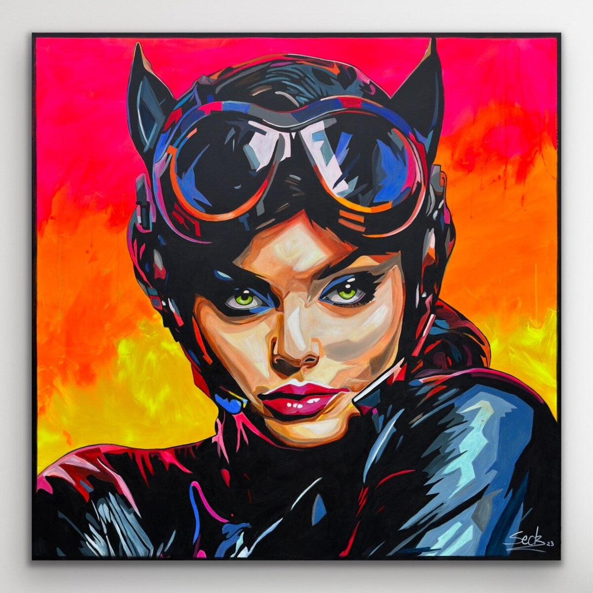 Sunset Cat – Original, Detailansicht