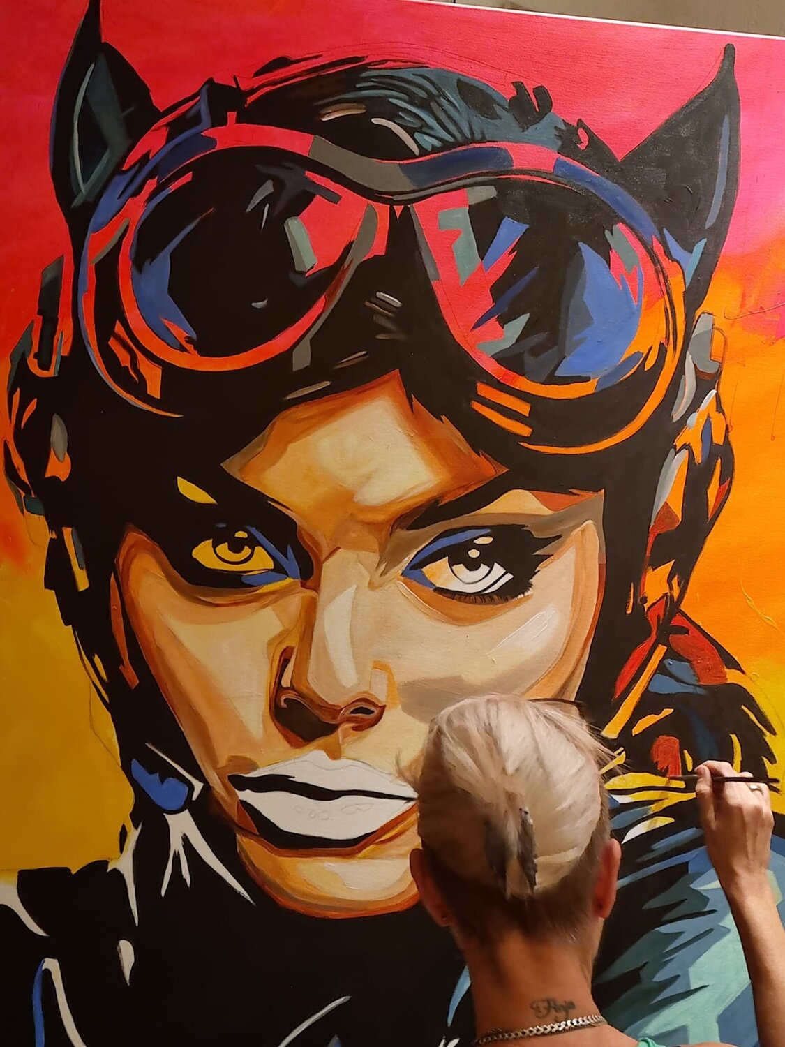 Sunset Cat – Original im Raum
