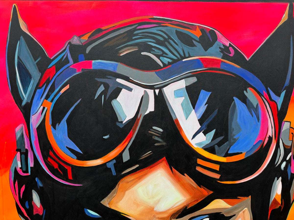 Sunset Cat – Original, Detailansicht