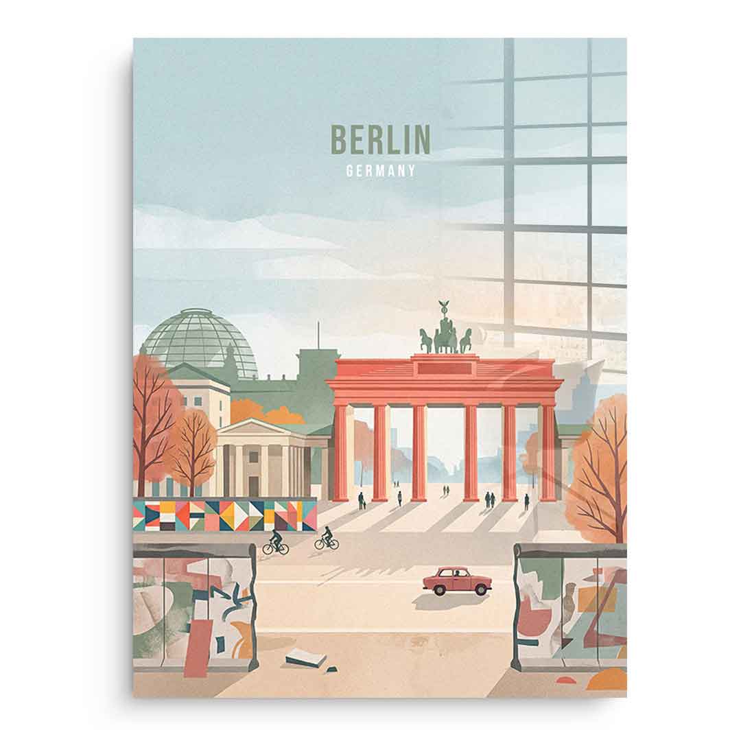 DOTCOMCANVAS Berlin Acrylglasbild Seitenansicht gold