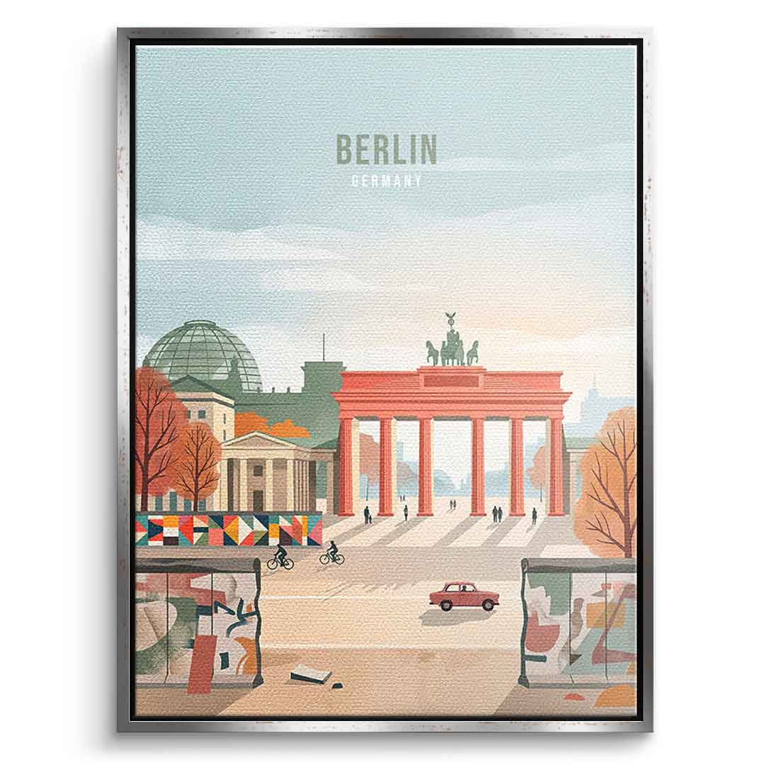 DOTCOMCANVAS Berlin Leinwandbild Seitenansicht schwarz
