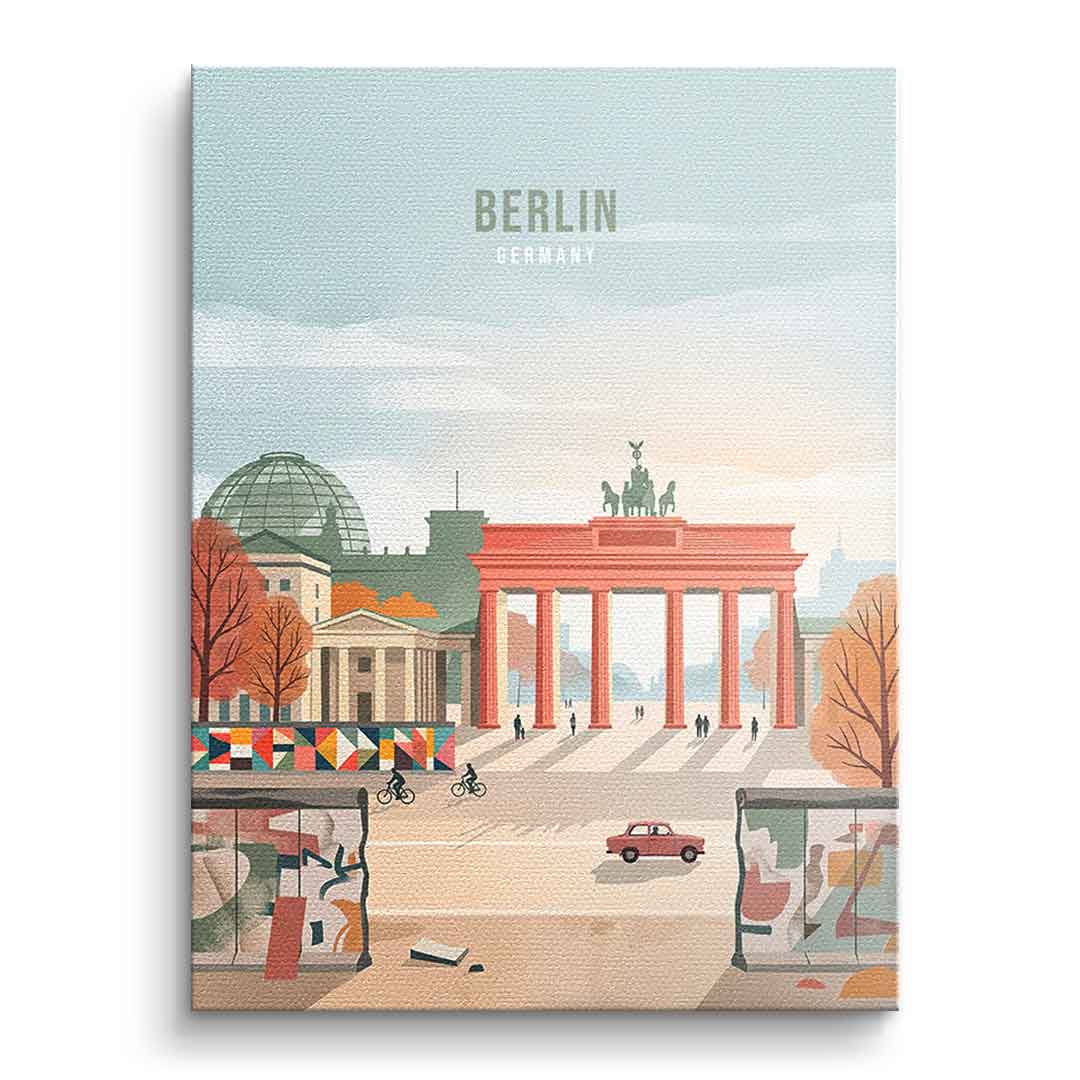 DOTCOMCANVAS Berlin Leinwandbild Seitenansicht gold