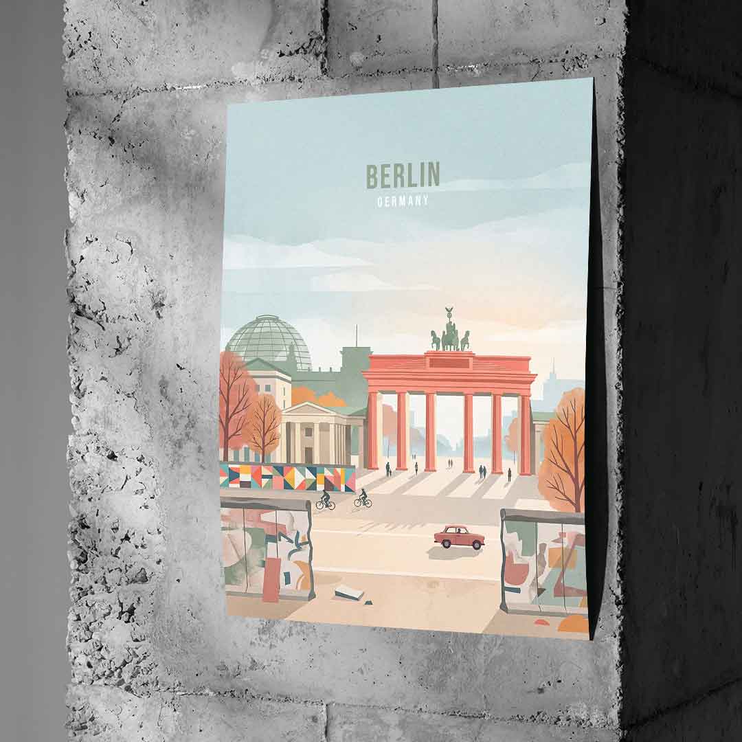 DOTCOMCANVAS Berlin Poster Betonwand