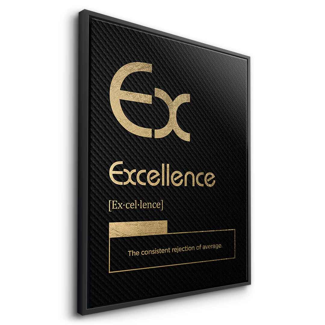 DOTCOMCANVAS® Excellence (Ex) Leinwandbild Version Schwarz – Seitenansicht Schwarz