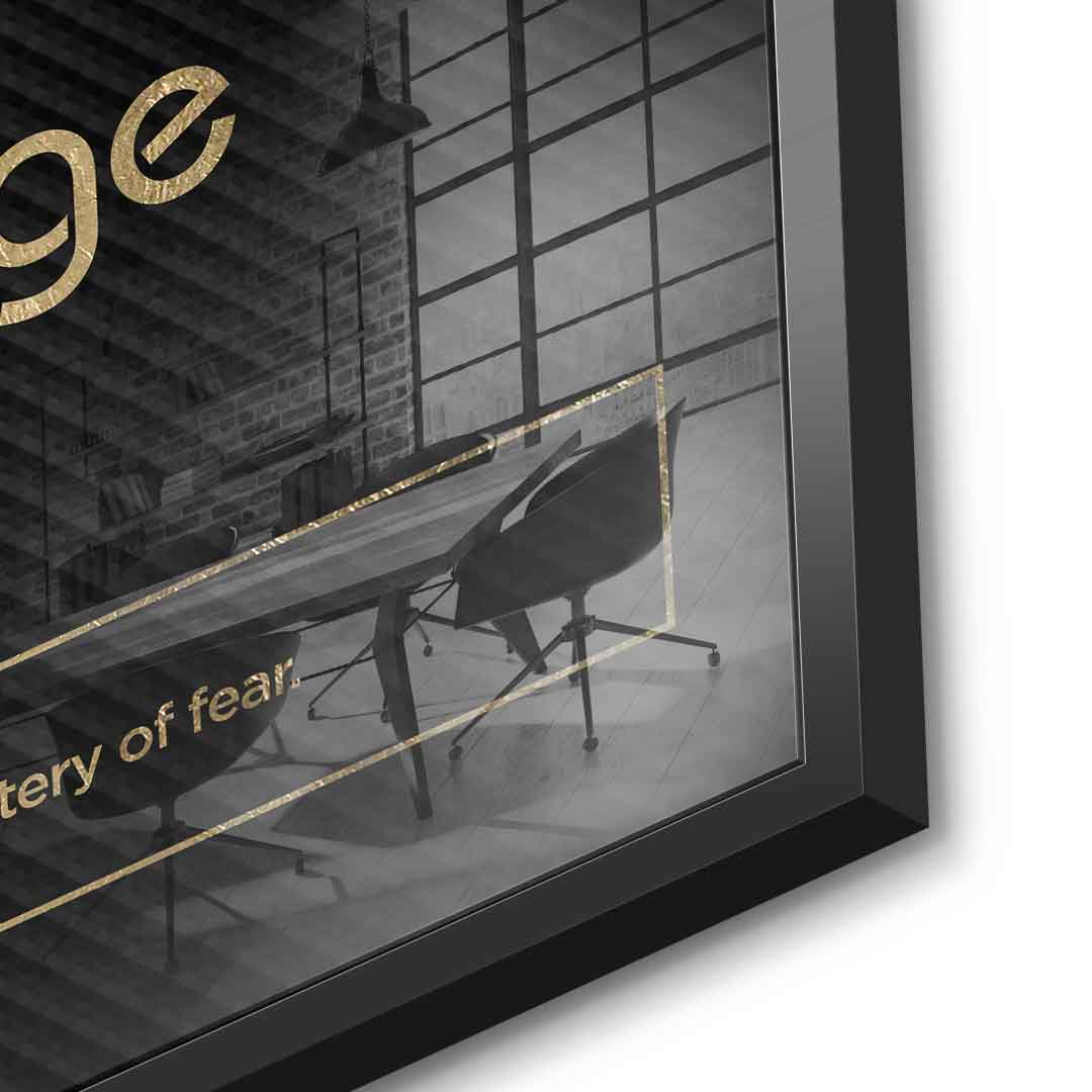 DOTCOMCANVAS® Courage (Co) Acrylglasbild Version Schwarz – Detailansicht 1