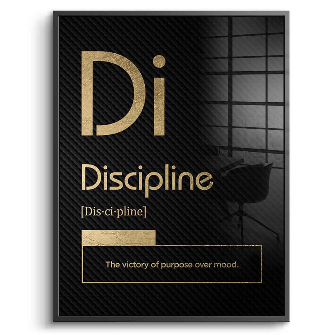DOTCOMCANVAS® Discipline (Di) Acrylglasbild Version Schwarz – Echtheitszertifikat