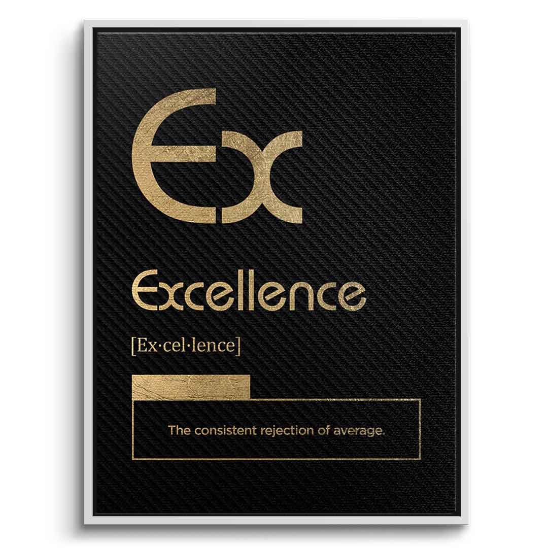 DOTCOMCANVAS® Excellence (Ex) Leinwandbild Version Schwarz – Vorderansicht Weißer Rahmen