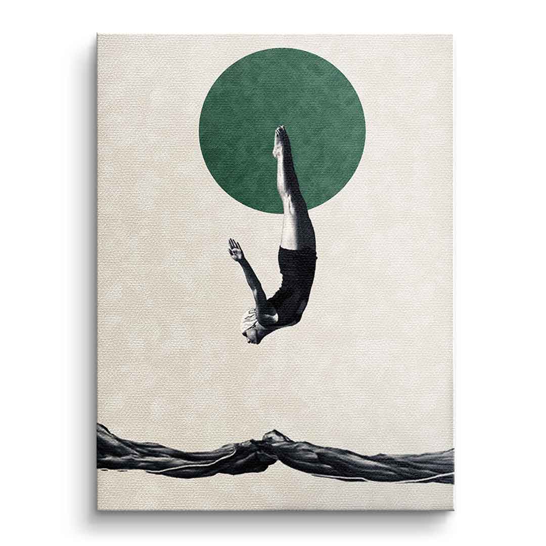 DOTCOMCANVAS® Dive Leinwandbild – Vorderansicht ohne Rahmen