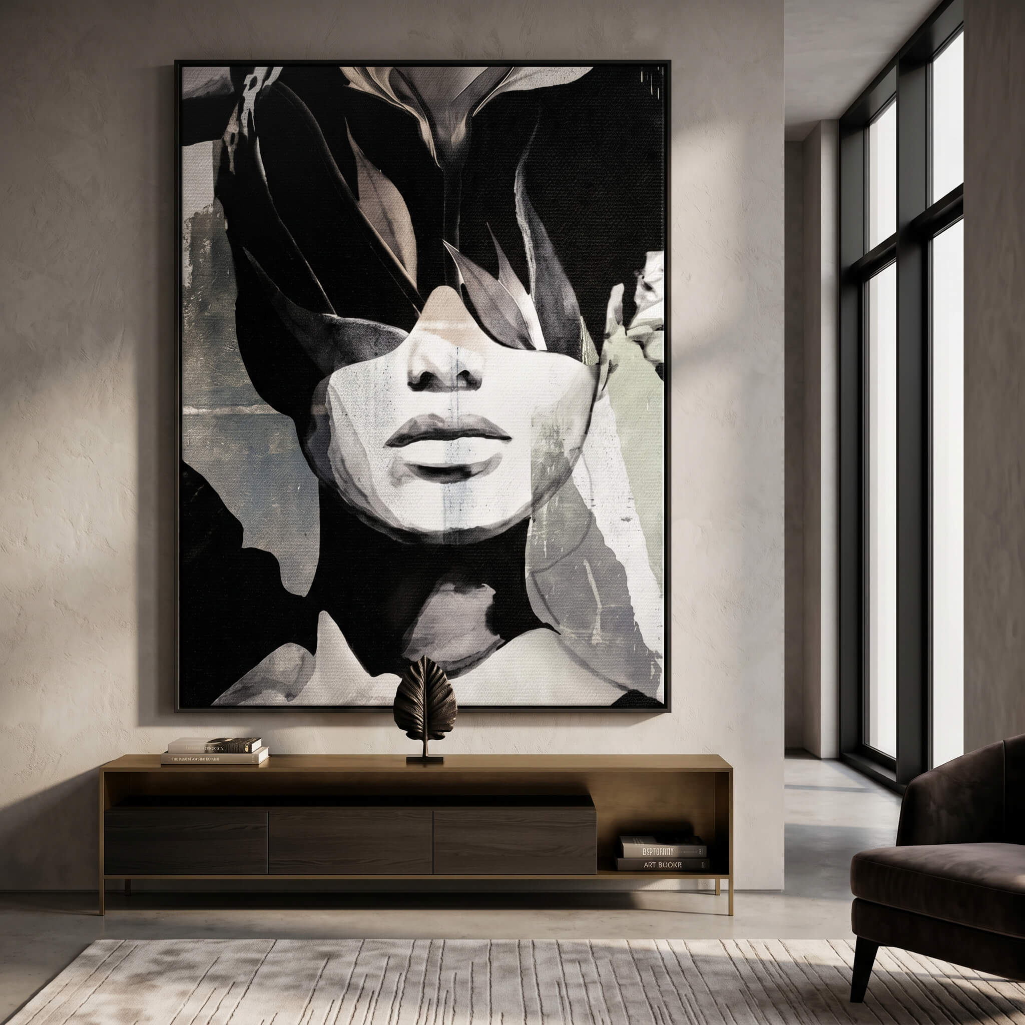 DOTCOMCANVAS® Abstract intergration Leinwandbild – im Raum