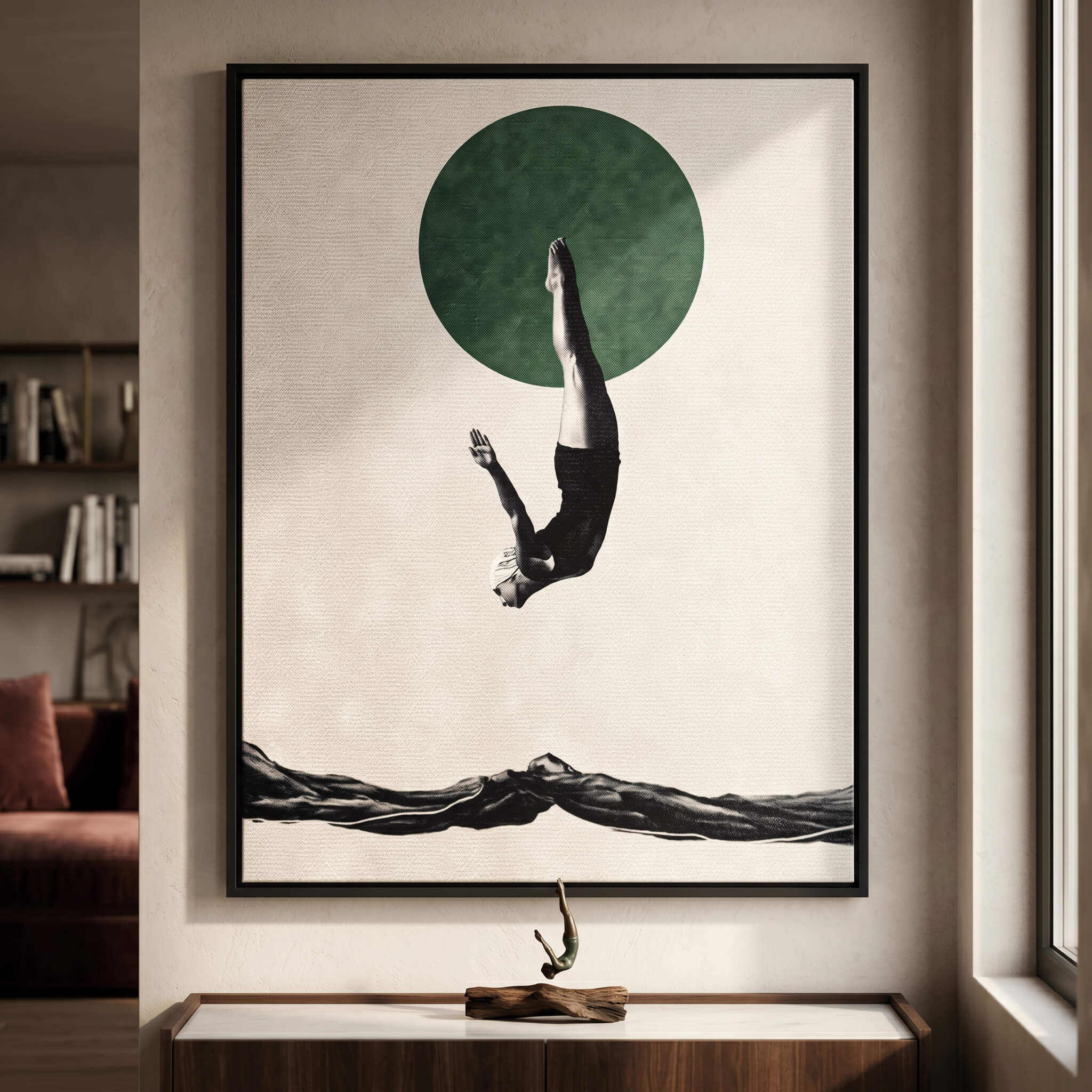 DOTCOMCANVAS® Dive Leinwandbild – im Raum