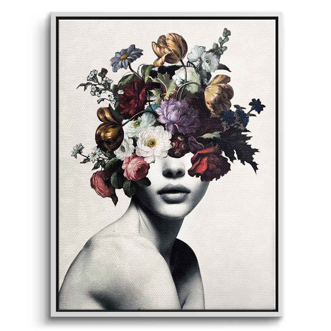 DOTCOMCANVAS® Elegance 101 Leinwandbild – Vorderansicht weißer Rahmen