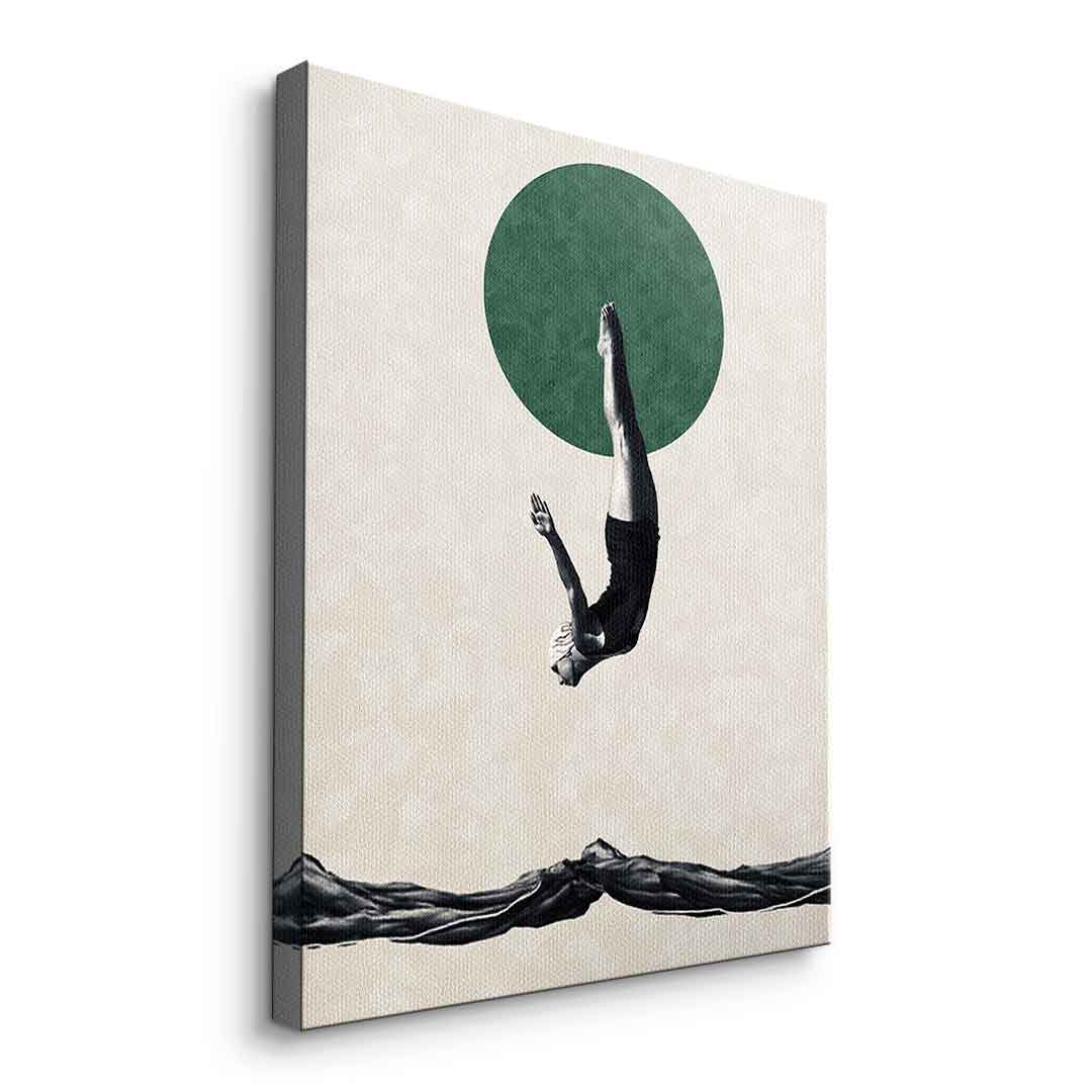 DOTCOMCANVAS® Dive Leinwandbild – Seitenansicht ohne Rahmen