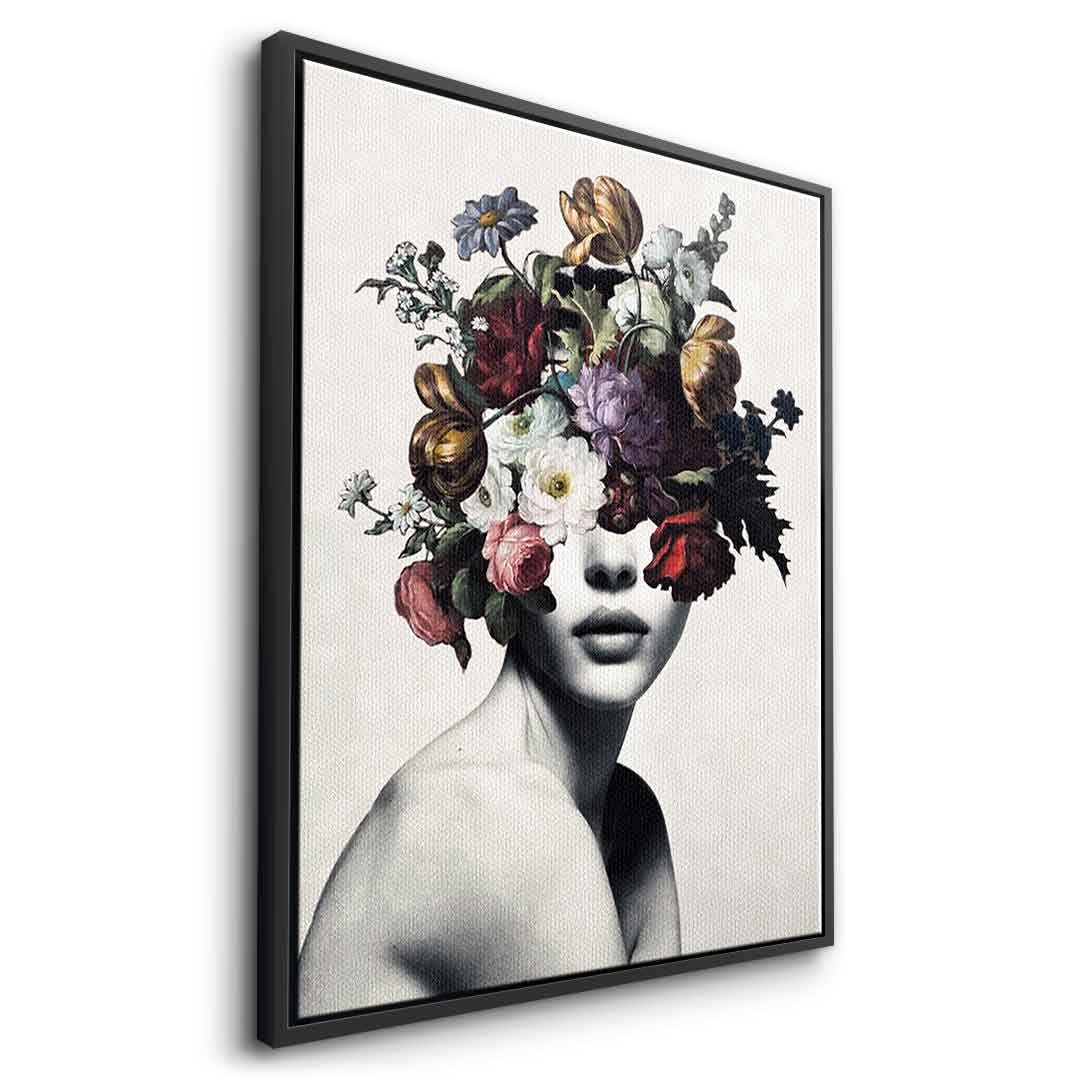 DOTCOMCANVAS® Elegance 101 Leinwandbild – Seitenansicht schwarzer Rahmen