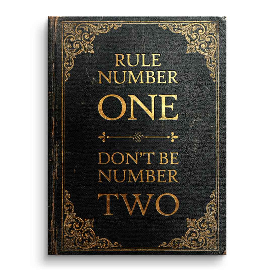 DOTCOMCANVAS® Rule Number One Leinwandbild – Vorderansicht ohne Rahmen