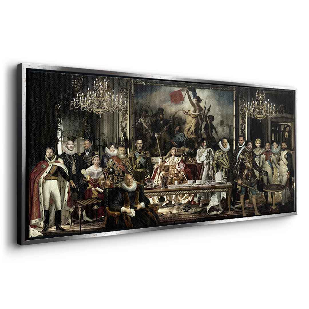 Leinwand seitlich goldener Rahmen
