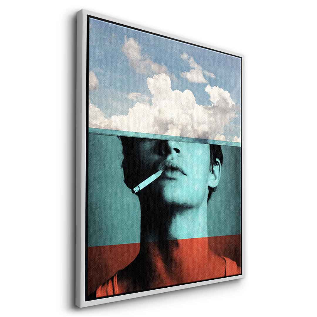 DOTCOMCANVAS® Four layers Leinwandbild – Seitenansicht silberner Rahmen