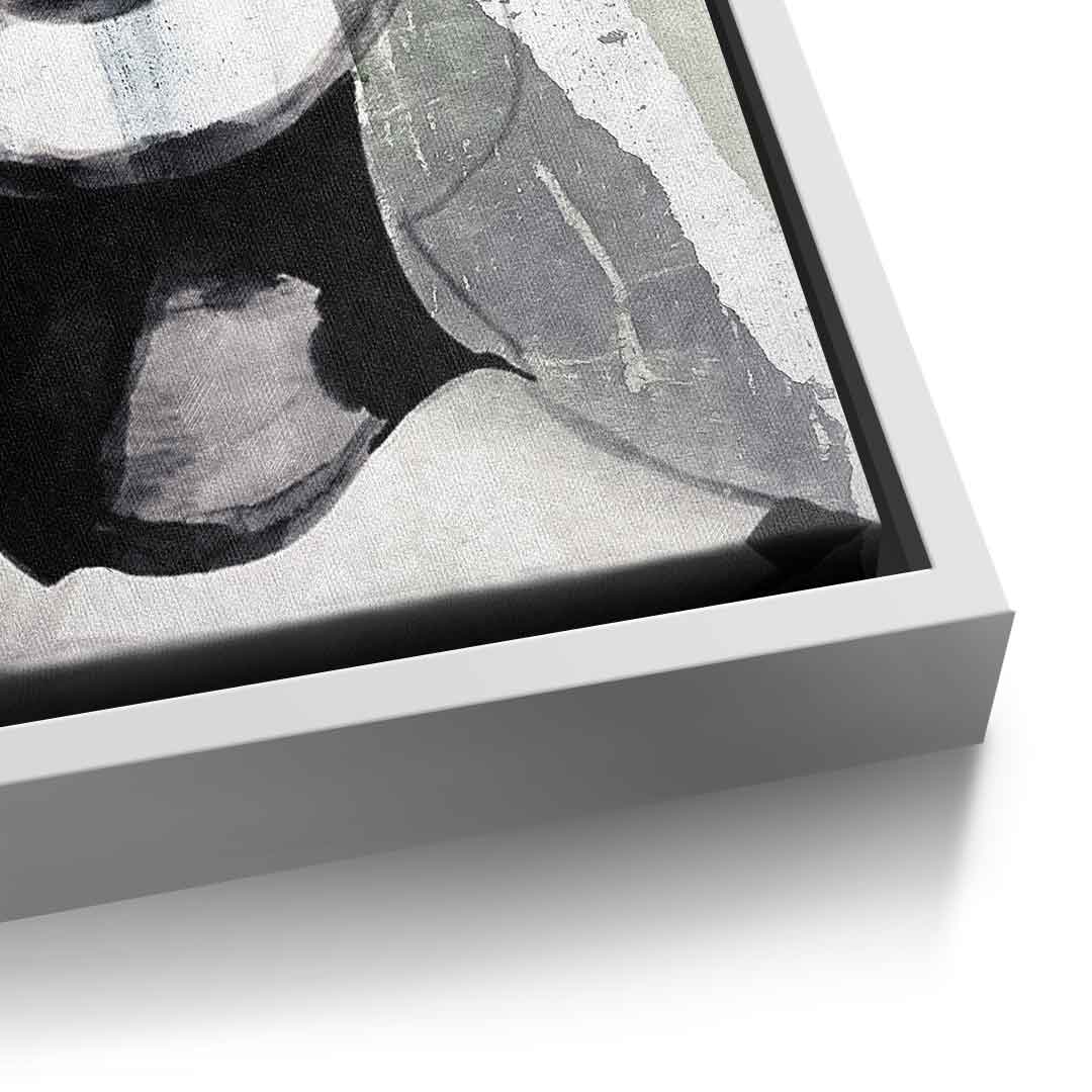 DOTCOMCANVAS® Abstract intergration Leinwandbild – Detailansicht weißer Rahmen