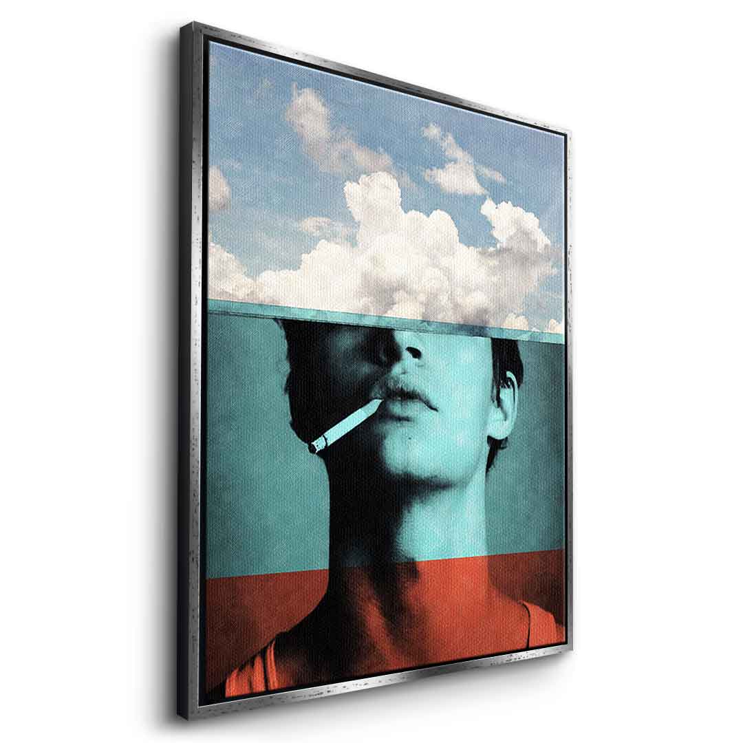 DOTCOMCANVAS® Four layers Leinwandbild – Seitenansicht weißer Rahmen