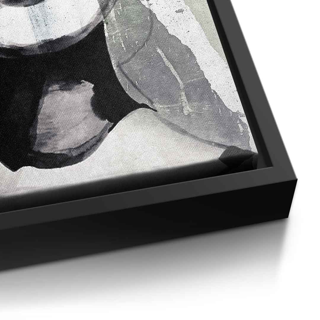 DOTCOMCANVAS® Abstract intergration Leinwandbild – Detailansicht schwarzer Rahmen