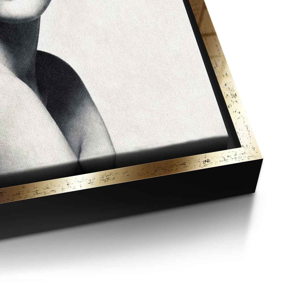 DOTCOMCANVAS® Elegance 101 Leinwandbild – Detailansicht goldener Rahmen