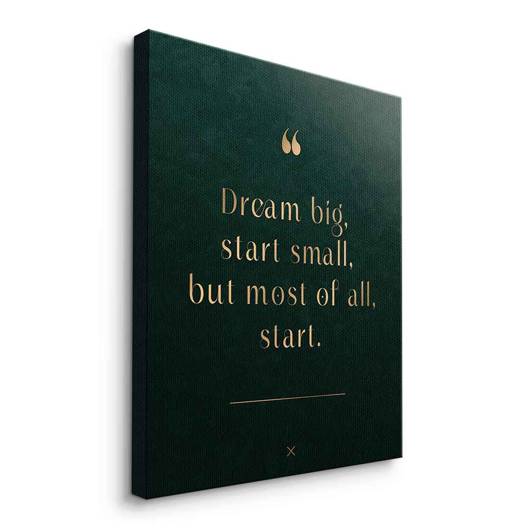 DOTCOMCANVAS Dream Big Leinwandbild ohne Rahmen Seitenansicht