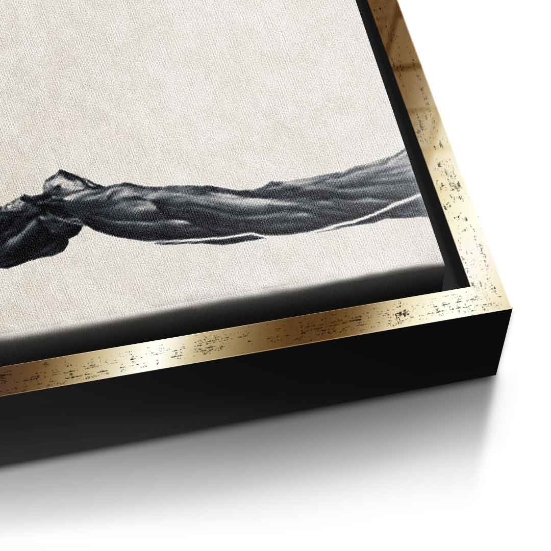 DOTCOMCANVAS® Dive Leinwandbild – Detailansicht goldener Rahmen