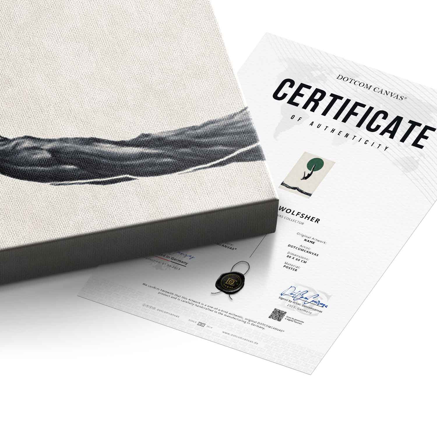 DOTCOMCANVAS® Dive Leinwandbild – Echtheitszertifikat