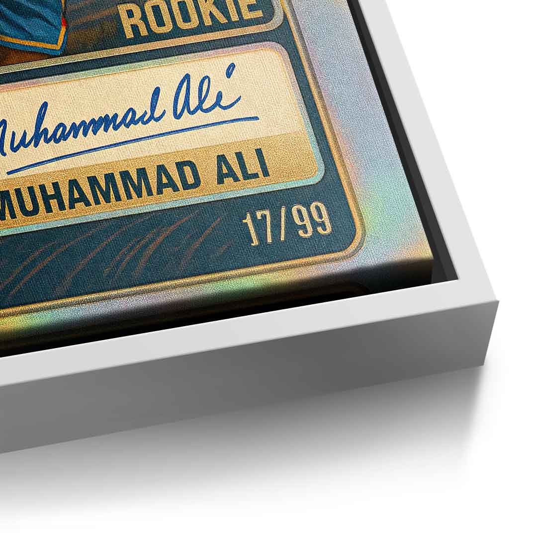 DOTCOMCANVAS Muhammad Ali Basketball Card Leinwandbild Pop Art Weiß Detailansicht