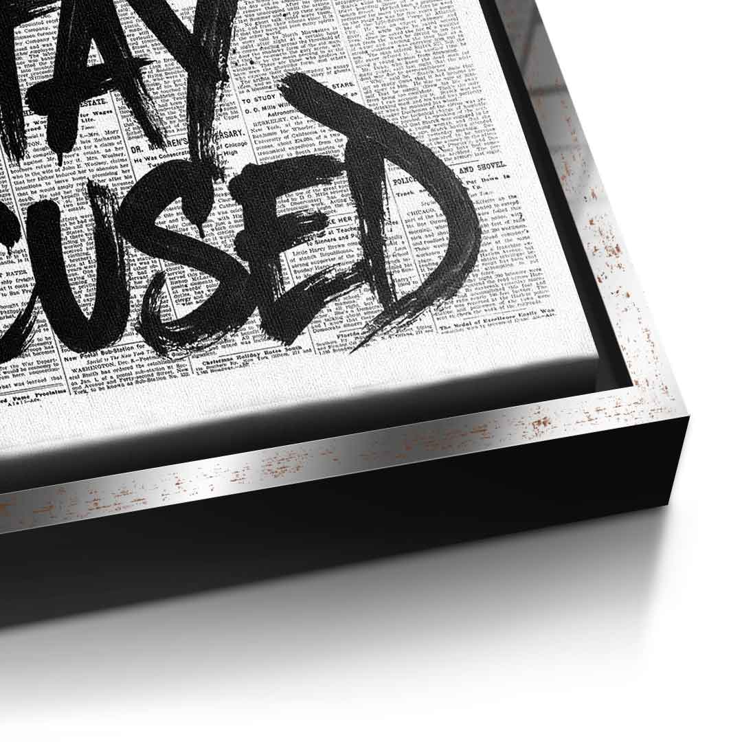 DOTCOMCANVAS Dream big work hard stay focused Leinwandbild Detailansicht Silber Rahmen
